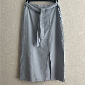 NWOT All Row Light Blue Split Front Skirt in Size S